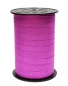 Preview: Geschenkband pink metallic 10mm, 100m, solange Vorrat! ACHTUNG leichte Farbveränderung am Anfang der Rolle!